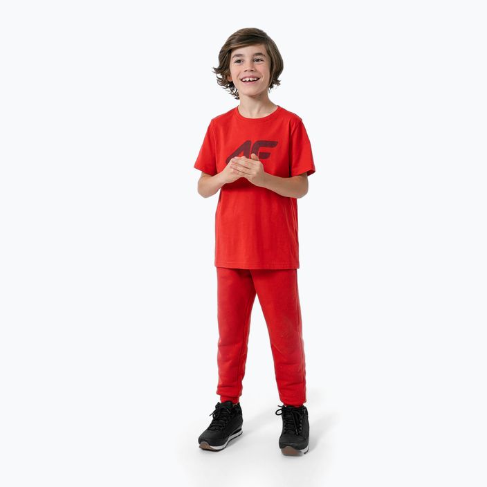 Παιδικό T-shirt 4F κόκκινο HJZ22-JTSM002 2