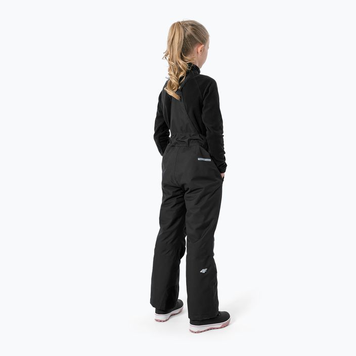 Παιδικό παντελόνι σκι 4F μαύρο HJZ22-JSPDN001 3