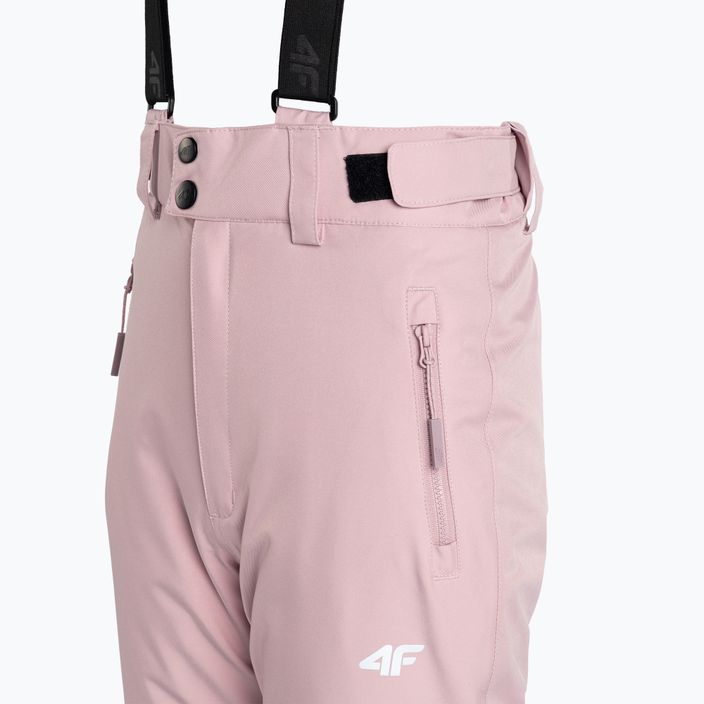 Παιδικό παντελόνι σκι 4F ροζ HJZ22-JSPDN001 5