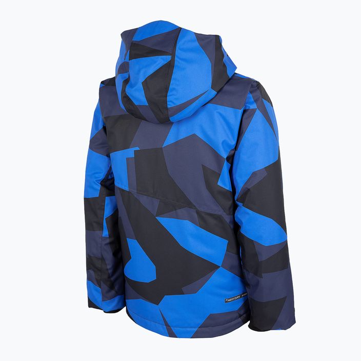 Παιδικό μπουφάν σκι 4F μαύρο-μπλε HJZ22-JKUMN002 4