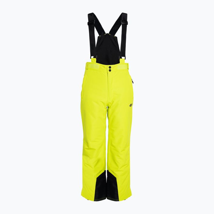 Παιδικό παντελόνι σκι 4F κίτρινο HJZ22-JSPMN001 3