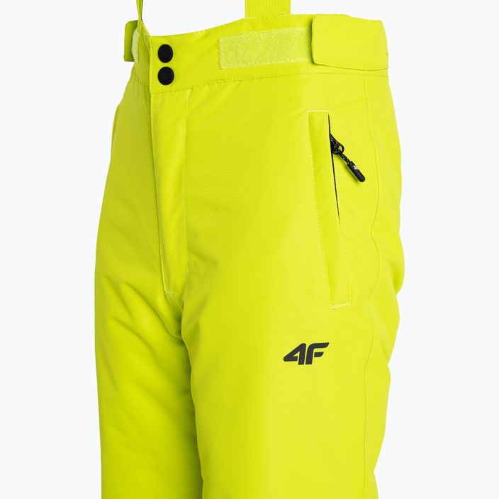 Παιδικό παντελόνι σκι 4F κίτρινο HJZ22-JSPMN001 5
