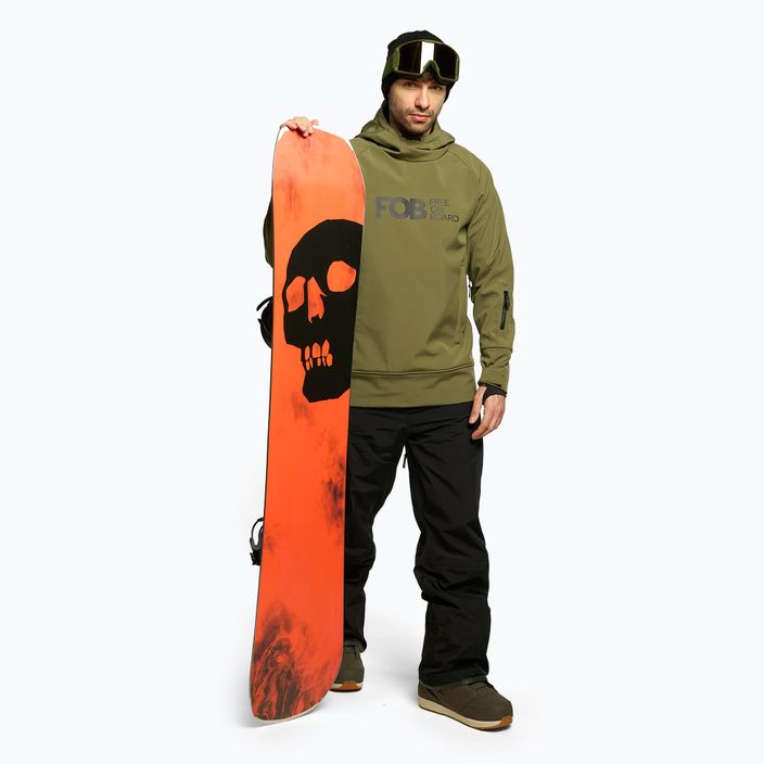Ανδρικό μπουφάν snowboard 4F χακί H4Z22-SFM001F 2