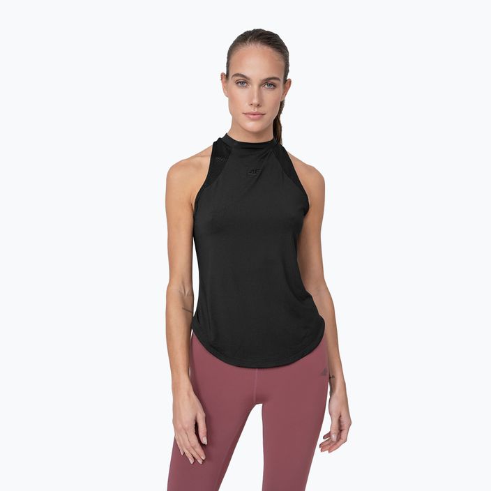 Γυναικείο προπονητικό μπλουζάκι 4F μαύρο H4Z22-TSDF016