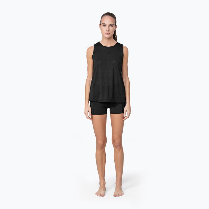 Γυναικεία μπλούζα γιόγκα 4F μαύρο H4Z22-TSDF011 2