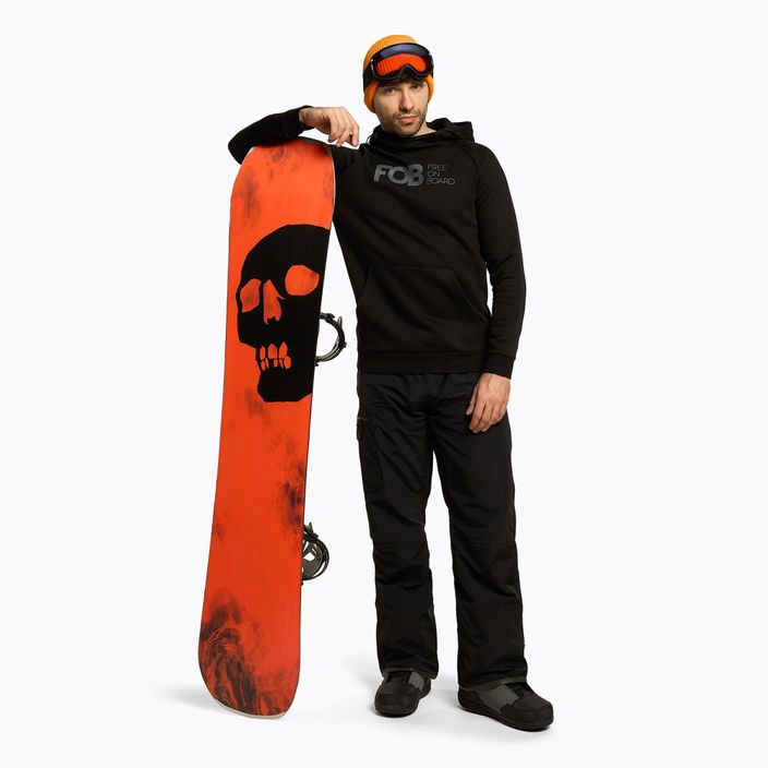 Ανδρικό φούτερ snowboard 4F μαύρο H4Z22-BLM021 2