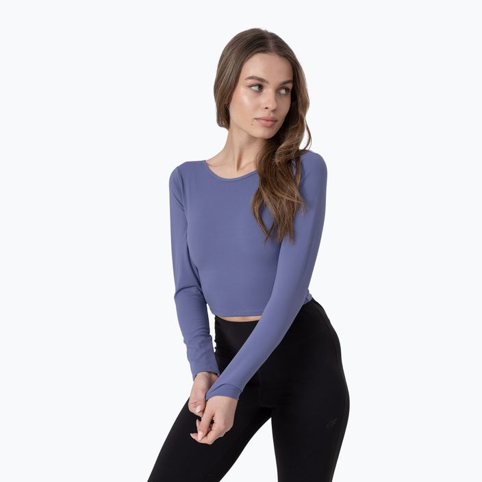 Γυναικεία μπλούζα γιόγκα 4F μπλε H4Z22-TSDL019