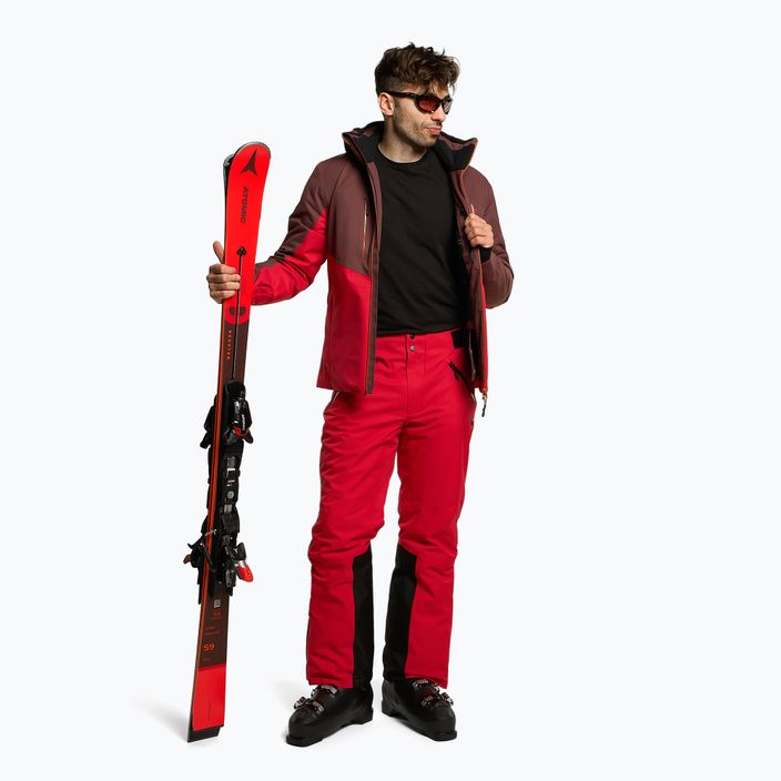 Ανδρικό παντελόνι σκι 4F κόκκινο H4Z22-SPMN006 2