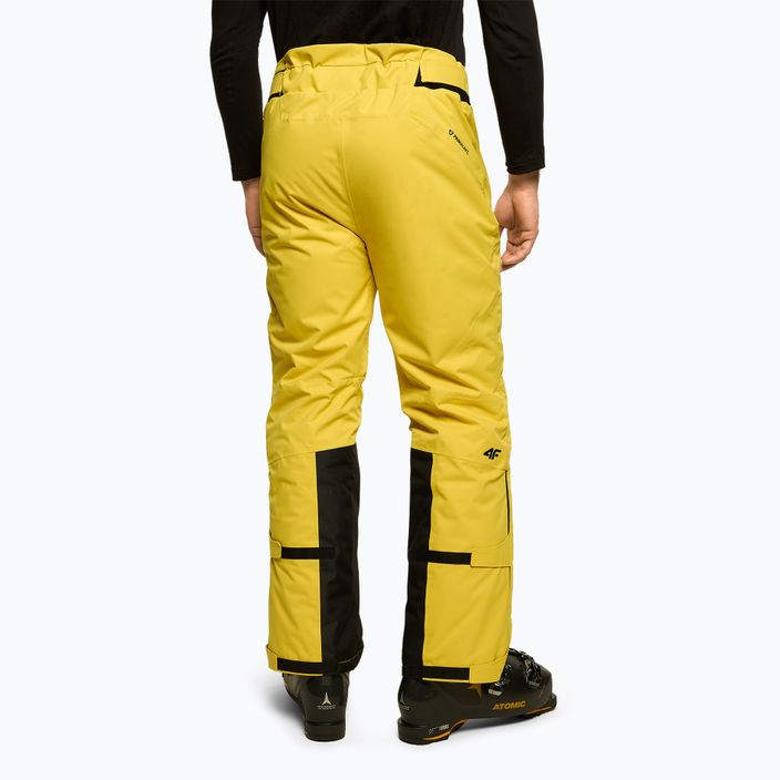 Ανδρικό παντελόνι σκι 4F κίτρινο H4Z22-SPMN006 3