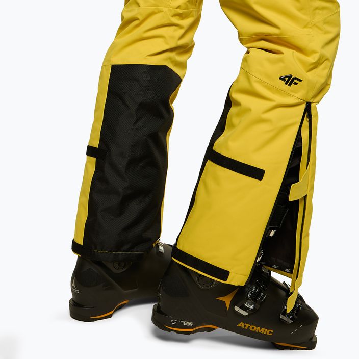 Ανδρικό παντελόνι σκι 4F κίτρινο H4Z22-SPMN006 4