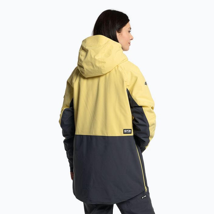 Γυναικείο μπουφάν snowboard 4F κίτρινο H4Z22-KUDS003 3