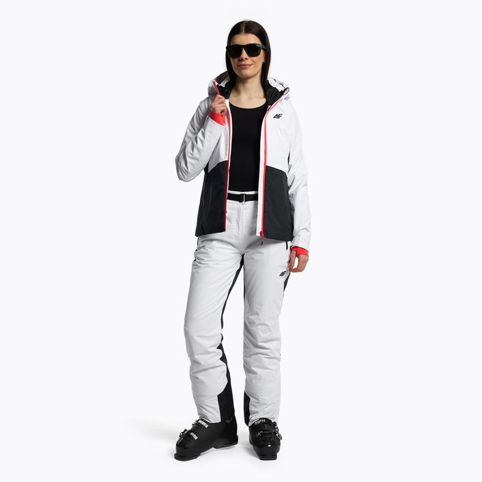 Γυναικείο μπουφάν σκι 4F λευκό H4Z22-KUDN010 2