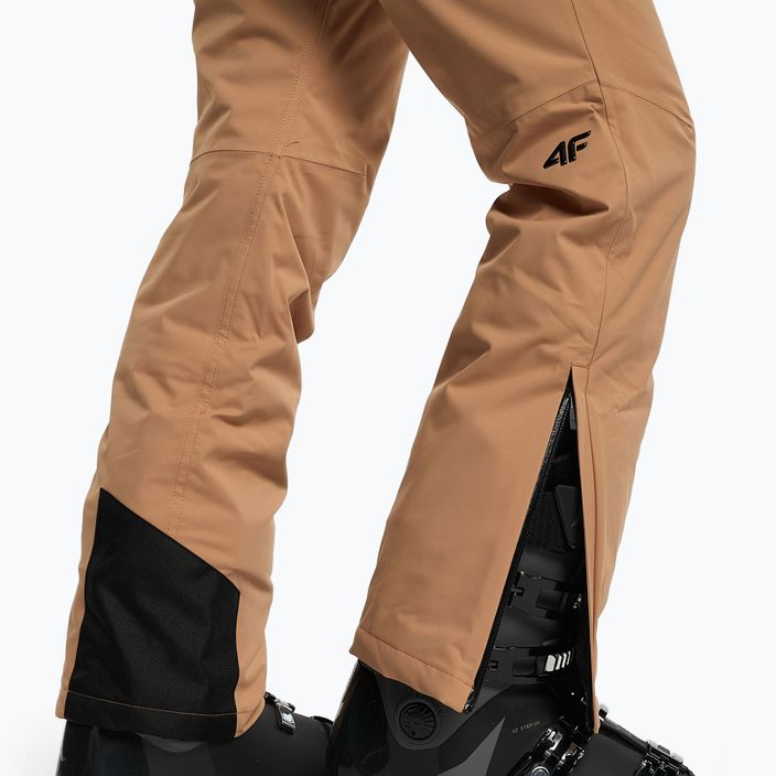 Γυναικείο παντελόνι σκι 4F καφέ H4Z22-SPDN006 4