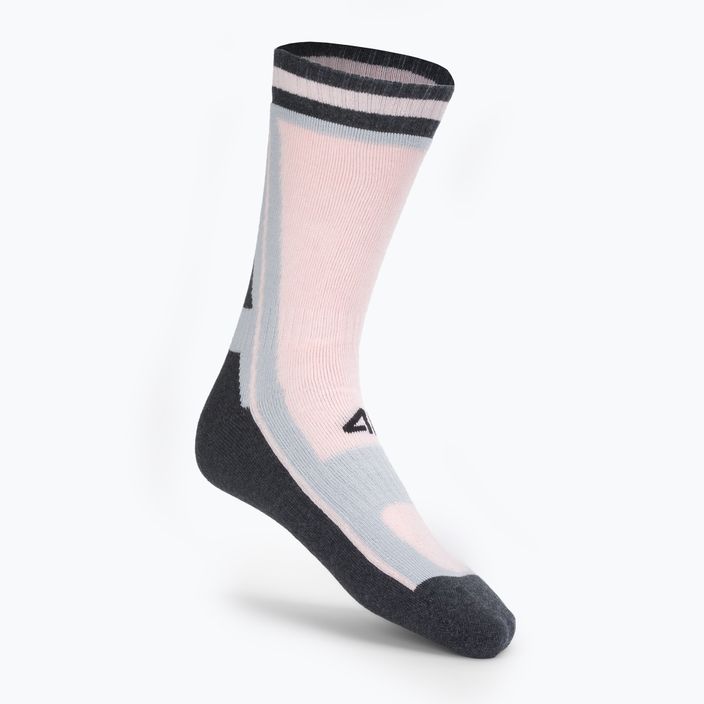4F κάλτσες πεζοπορίας ροζ H4Z22-SOUT001 2