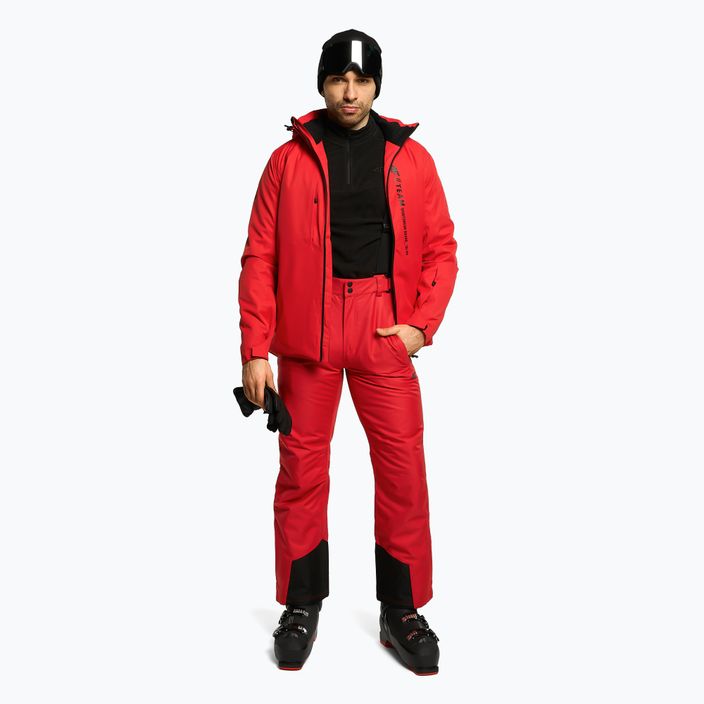 Ανδρικό παντελόνι σκι 4F κόκκινο H4Z22-SPMN001 2