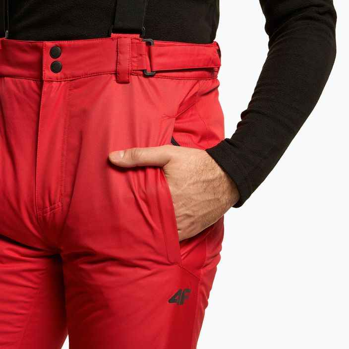 Ανδρικό παντελόνι σκι 4F κόκκινο H4Z22-SPMN001 4