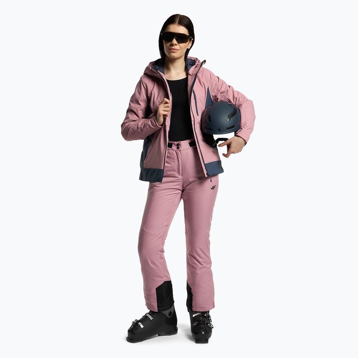 Γυναικείο παντελόνι σκι 4F ροζ H4Z22-SPDN002 2