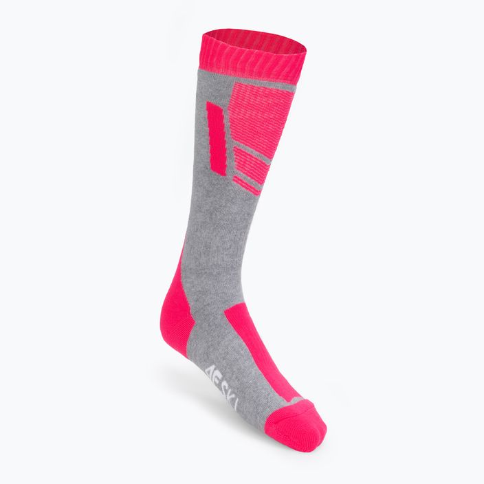 Παιδικές κάλτσες σκι 4F γκρι-ροζ 4FJAW22UFSOF028 2