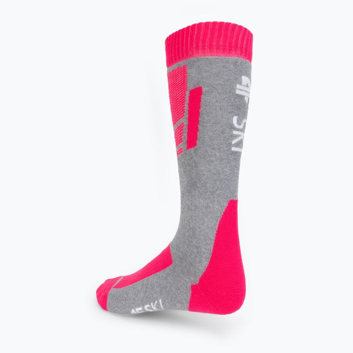 Παιδικές κάλτσες σκι 4F γκρι-ροζ 4FJAW22UFSOF028 3