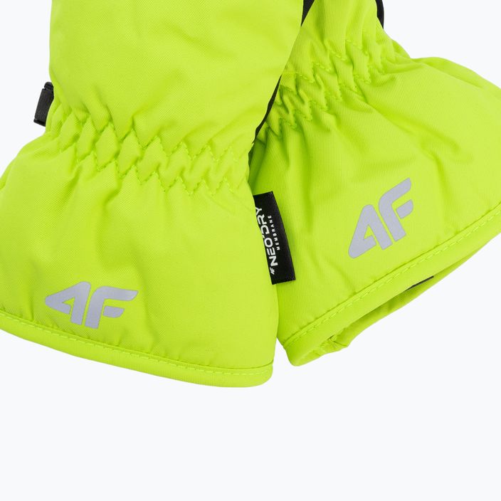 Παιδικά γάντια σκι 4F πράσινο-μαύρο 4FJAW22AFGLM038 4