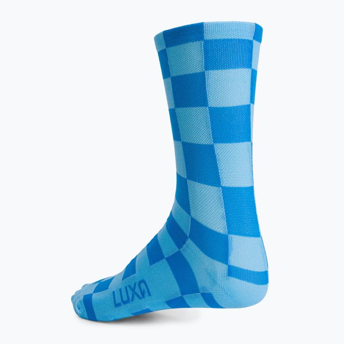 Κάλτσες ποδηλασίας Luxa Squares μπλε LUAMSSQBS 3