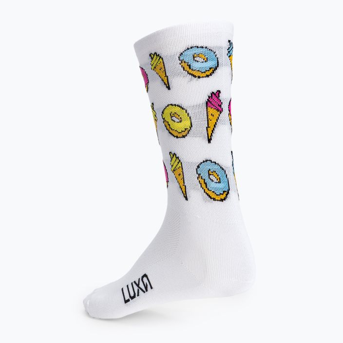 Luxa Donuts ποδηλατικές κάλτσες λευκό LUAMSDS 3