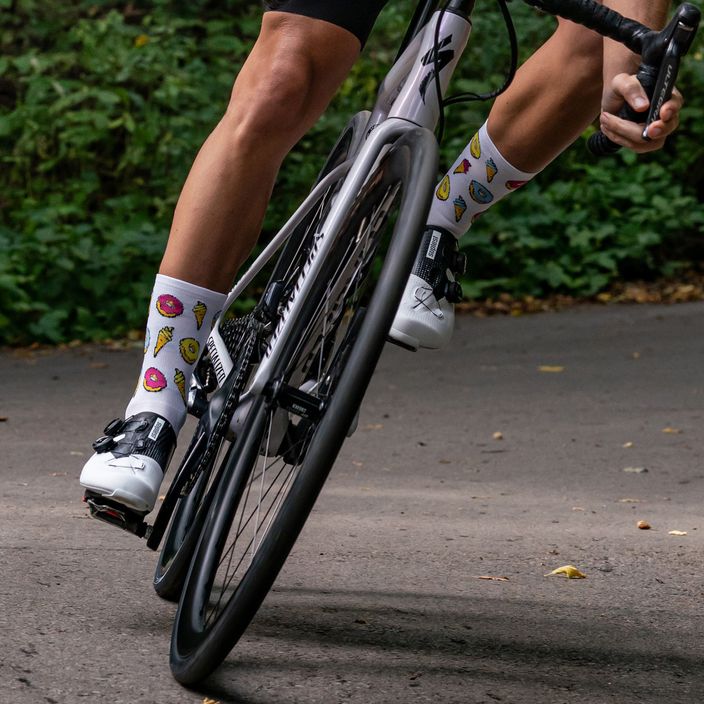 Luxa Donuts ποδηλατικές κάλτσες λευκό LUAMSDS 6