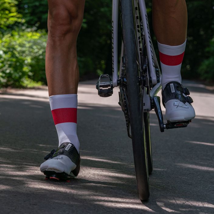 Luxa Flag λευκές και κόκκινες κάλτσες ποδηλασίας LAM21SPFS 5