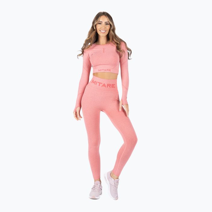 Γυναικεία μακρυμάνικη μπλούζα MITARE Push Up Max Crop Top ροζ K084 2