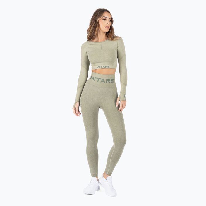 Γυναικεία μακρυμάνικη μπλούζα MITARE Push Up Max Crop Top πράσινο K084 2