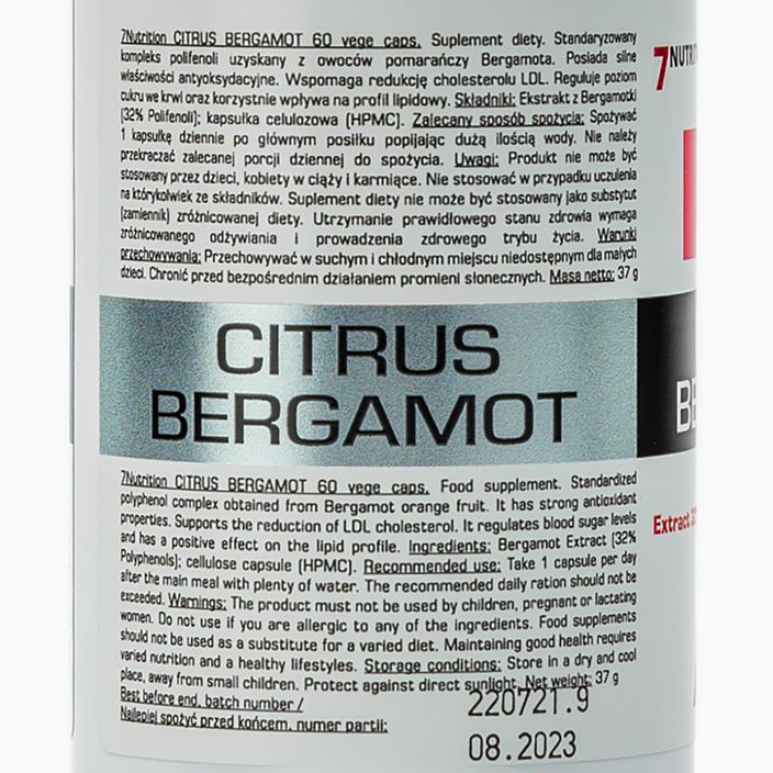 Citrus Bergamot 7Nutrition κυκλοφορικό σύστημα 60 κάψουλες 7Nu000481 2