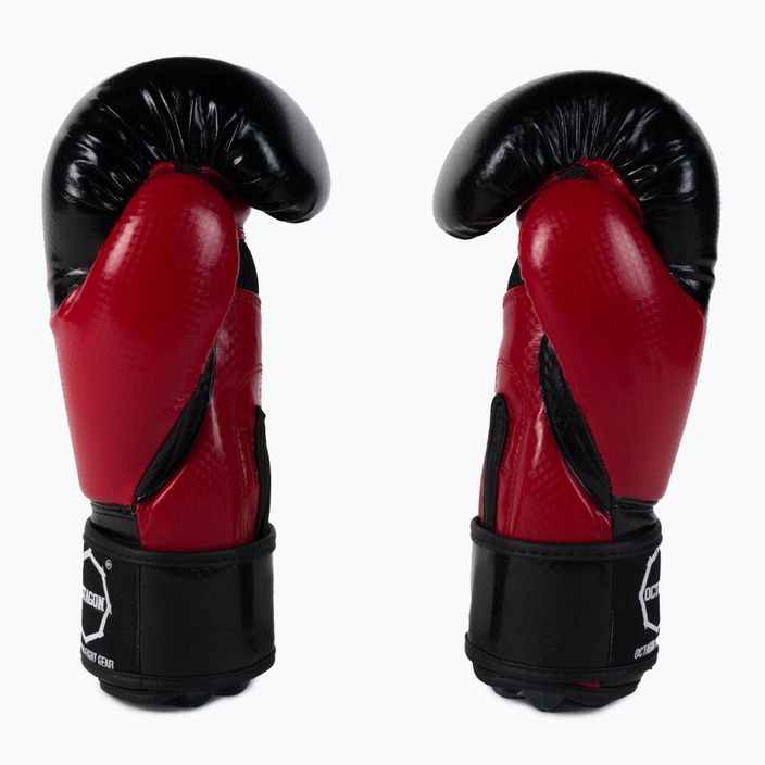 Παιδικά γάντια πυγμαχίας Octagon Carbon κόκκινα 4