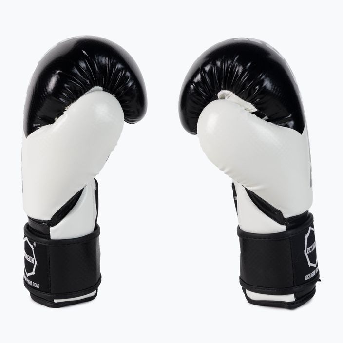 Παιδικά γάντια πυγμαχίας Octagon Carbon λευκό και μαύρο 4