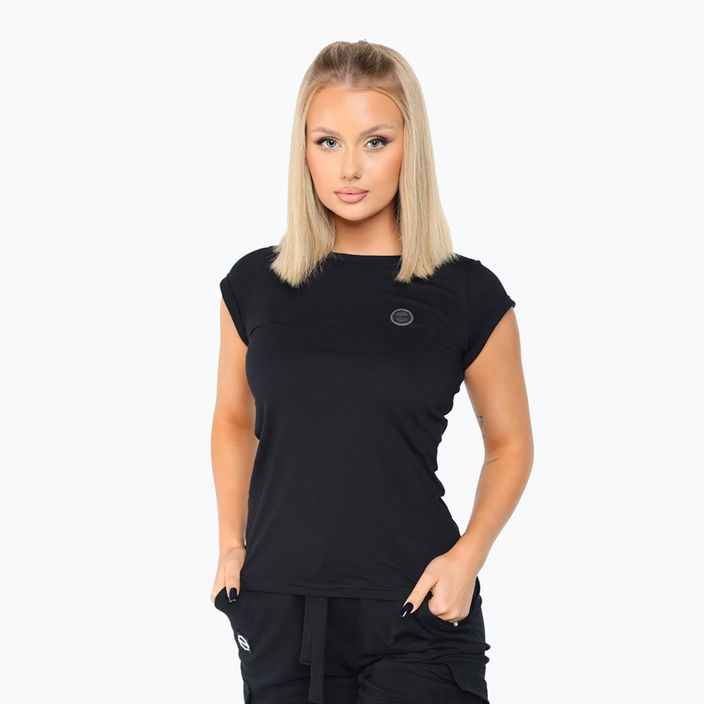 Οκτάγωνο γυναικείο T-shirt Κανονικό μαύρο