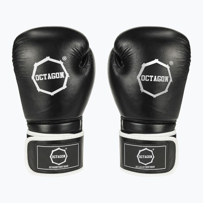 Γάντια πυγμαχίας Octagon Agat μαύρα/λευκά