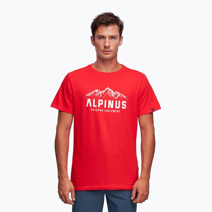 Alpinus Mountains ανδρικό t-shirt κόκκινο