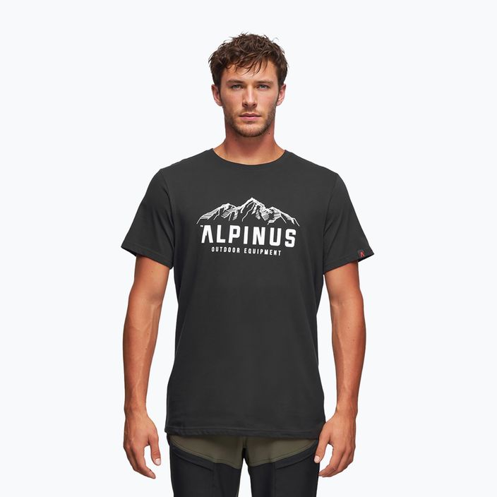 Alpinus Mountains ανδρικό t-shirt μαύρο
