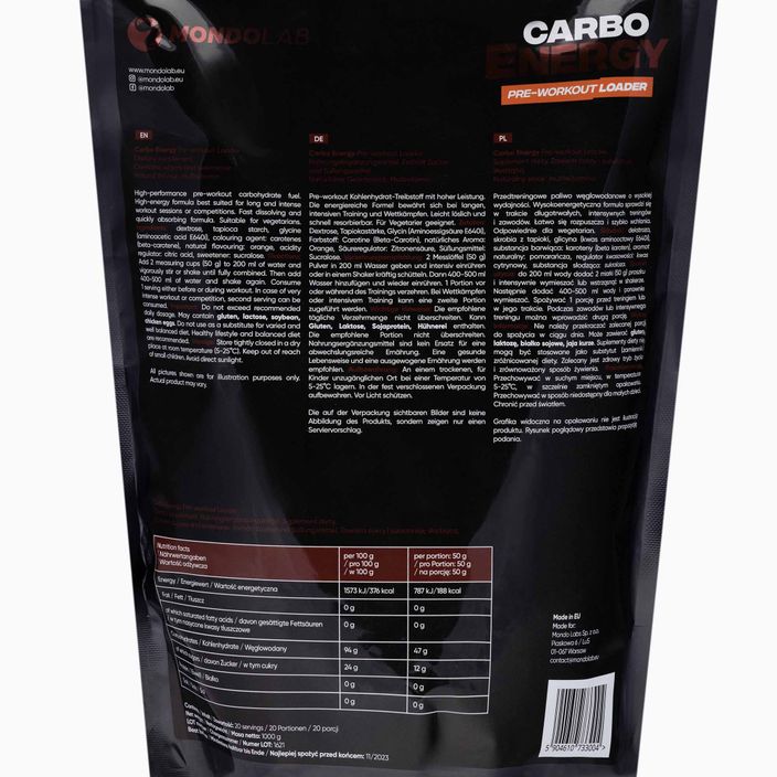 Carbo Energy MONDOLAB υδατάνθρακες 1kg τροπικά φρούτα MND012 2
