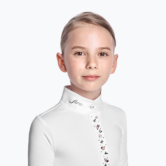 FERA Equestrian παιδικό αγωνιστικό πουκάμισο λευκό με πεταλούδες 3.1 2