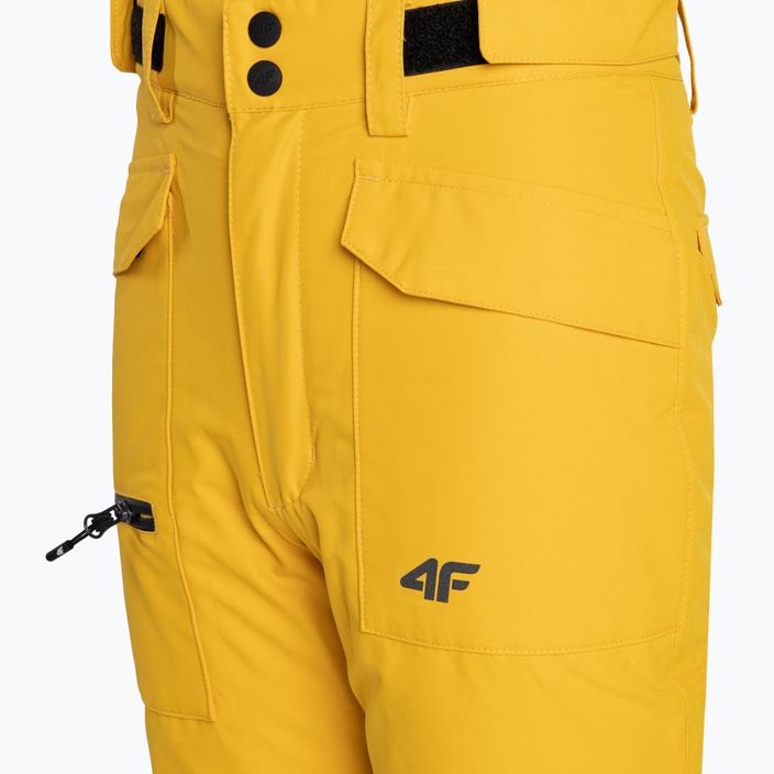 Παιδικό παντελόνι σκι 4F M360 κίτρινο 3