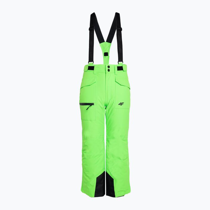 Παιδικό παντελόνι σκι 4F M360 πράσινο νέον 3