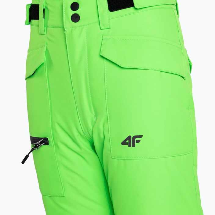 Παιδικό παντελόνι σκι 4F M360 πράσινο νέον 5