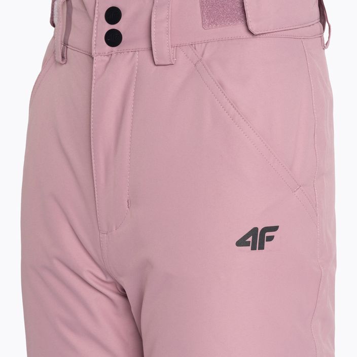 Παιδικό παντελόνι σκι 4F F353 σκούρο ροζ 5