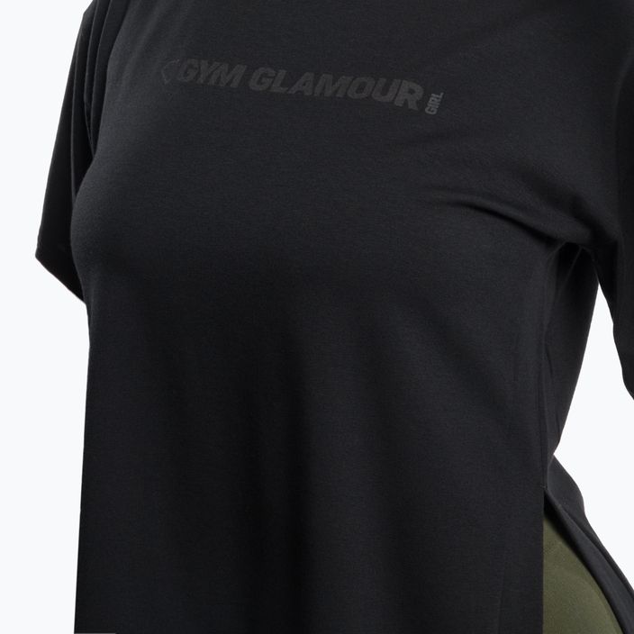 Γυναικείο μπλουζάκι προπόνησης Gym Glamour Glamour Μαύρο 417 4