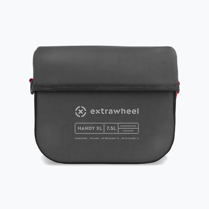Extrawheel Handy XL τσάντα ποδηλάτου με τιμόνι 7.5L μαύρο/γκρι E0152 2