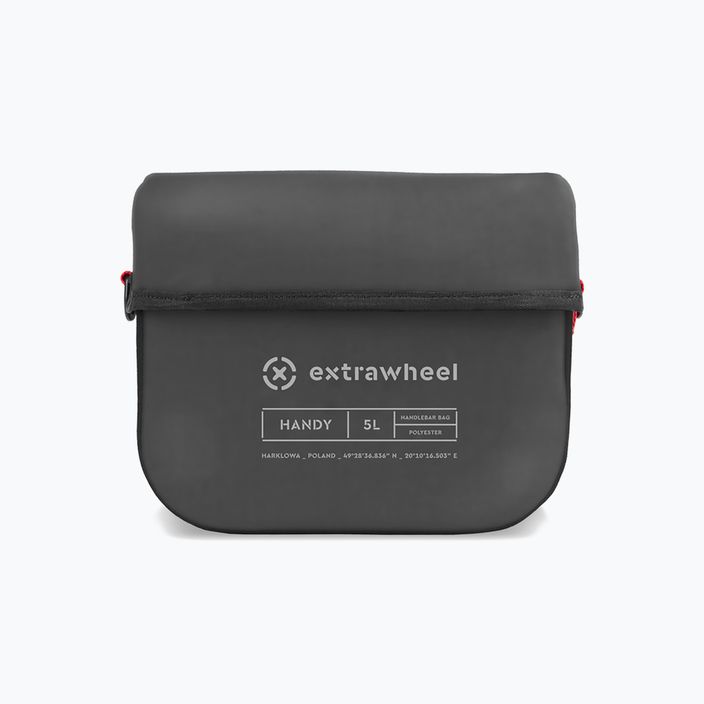 Extrawheel Handy 5L τσάντα ποδηλάτου με τιμόνι μαύρο/γκρι E0158 2