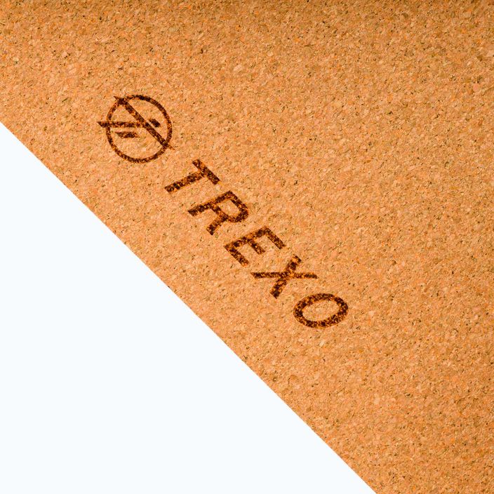 TREXO Στρώμα γιόγκα TPE φελλός 6 mm πορτοκαλί YM-C01P 3