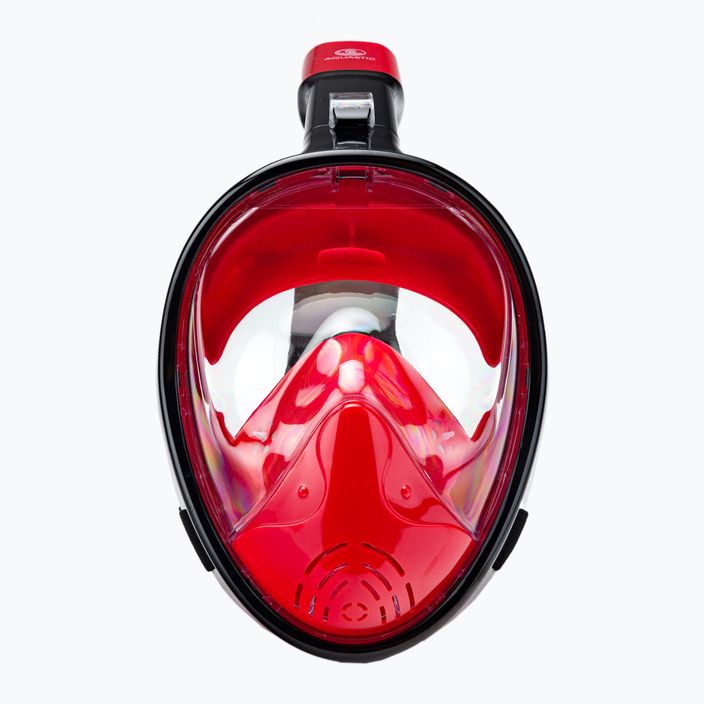 Μάσκα πλήρους προσώπου για κατάδυση με αναπνευστήρα AQUASTIC κόκκινη SMA-01SC 2
