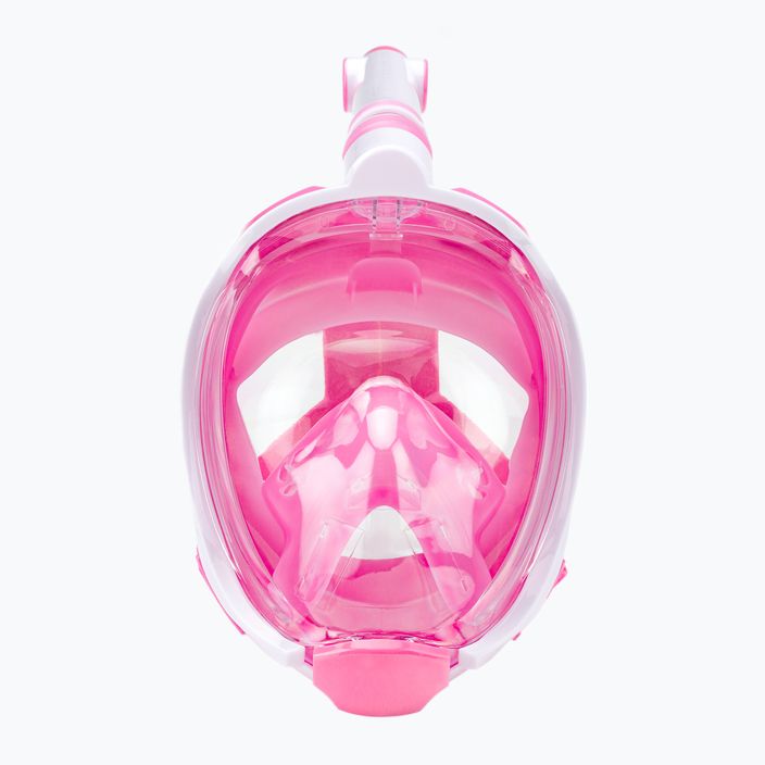 Παιδική μάσκα προσώπου για κολύμπι με αναπνευστήρα AQUASTIC ροζ SMK-01R 2
