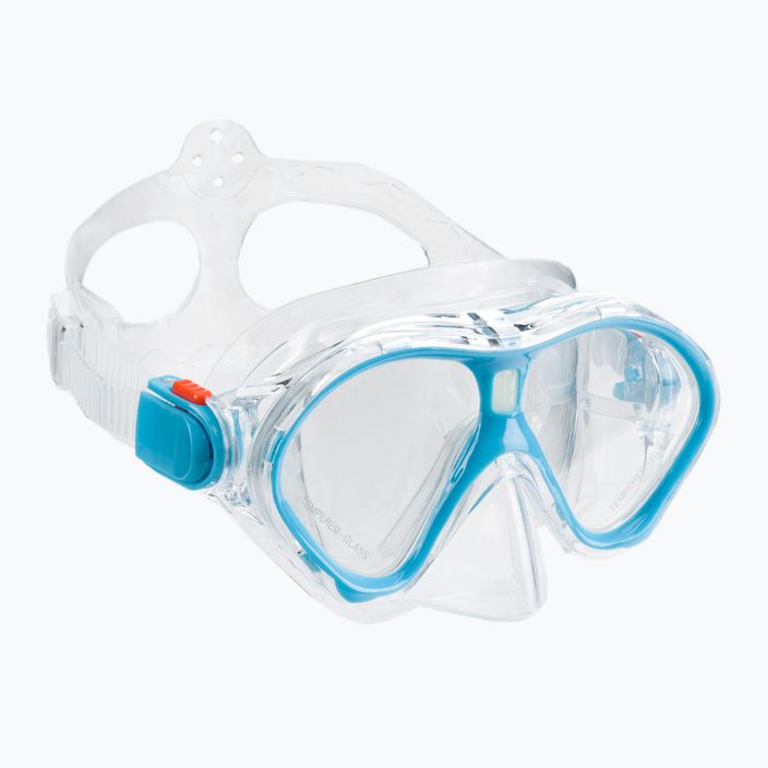 Παιδικό σετ αναπνευστήρα AQUASTIC Μάσκα + αναπνευστήρας μπλε MSK-01N 2